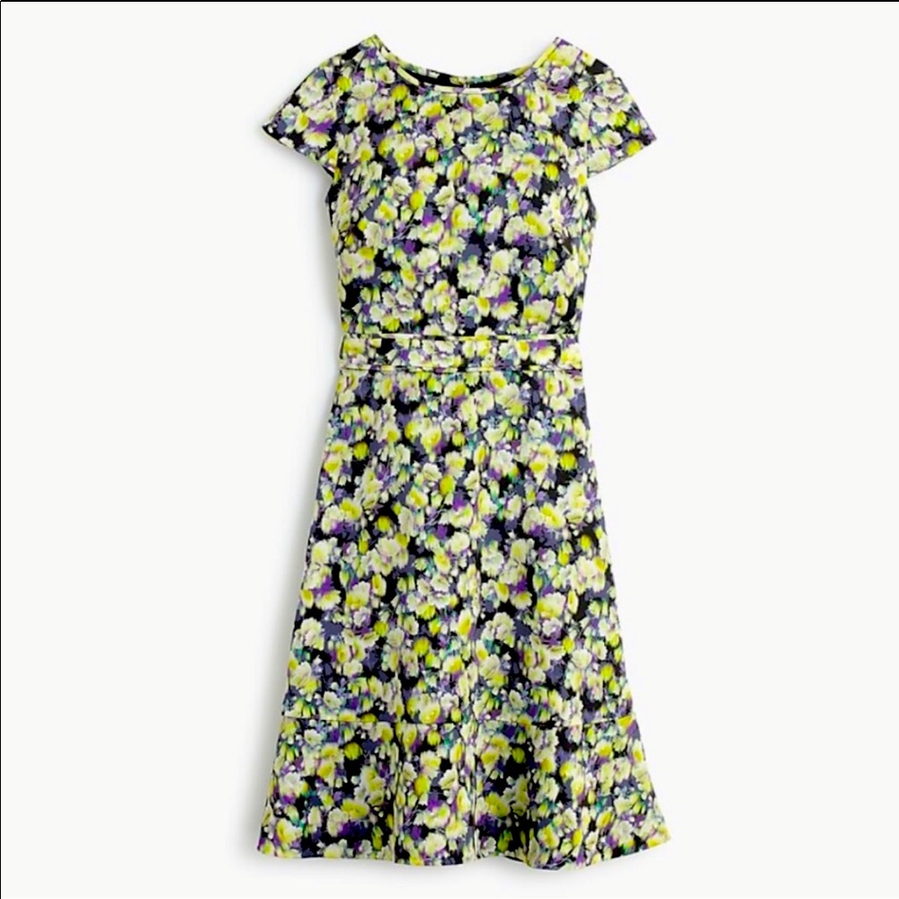 Jcrew Cap-sleeve Mid-length Dress in Clover